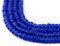 The Bead Chest Translucent Cobalt Blue Matte Glass Seed Beads (4mm) - 24 inch Strand of Quality Glass Beads